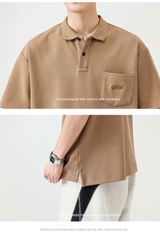 Polo Retro Estival Transpirable con Solapa Manga Corta para Hombre - Image 18