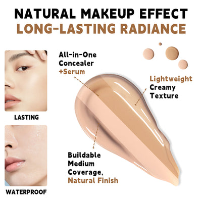 Base de Maquillaje 4 Tonos con Corrector Integrado - BB Cream Iluminador de Larga Duración - Image 16