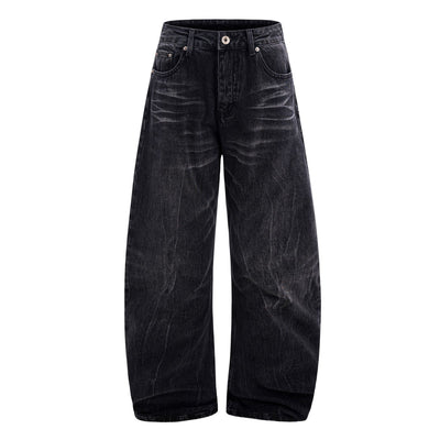 Jeans Vintage Desgastado con Efecto Rayo Americano - Image 9