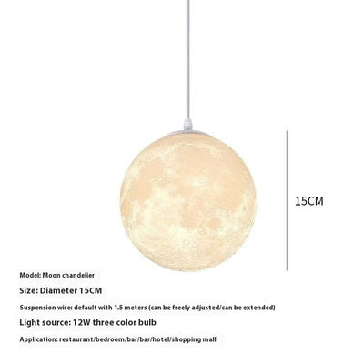 Lámpara de Techo Luna 3D - Luz Cálida para Dormitorio - Image 19