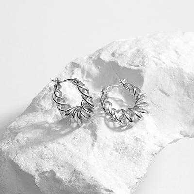 Aretes de Plata Esterlina Minimalistas Estilo Frío - Image 9