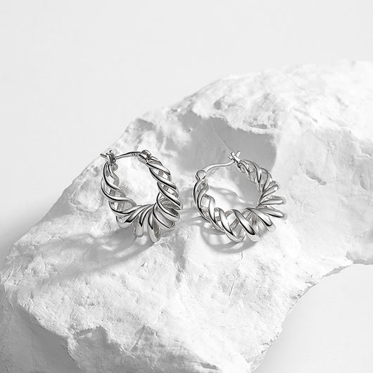 Aretes de Plata Esterlina Minimalistas Estilo Frío - Image 9