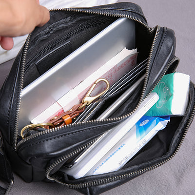 Bolsa de Cuero para Hombre con Gran Capacidad y Múltiples Compartimentos - Image 4
