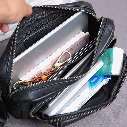 Bolsa de Cuero para Hombre con Gran Capacidad y Múltiples Compartimentos - Image 4