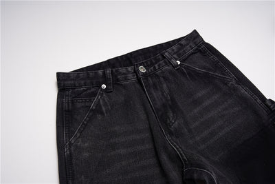 Jeans Micro Acampanados con Parches Raw Edge - Image 9