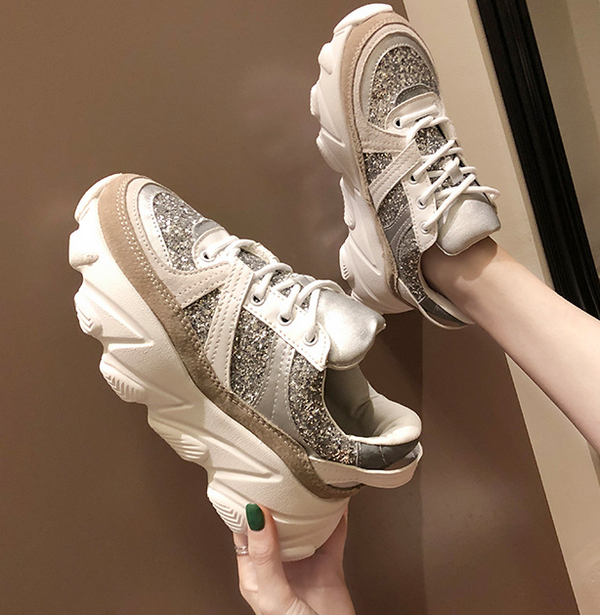 Zapatos Plataforma con Strass Brillante - Estilo Retro Moderno