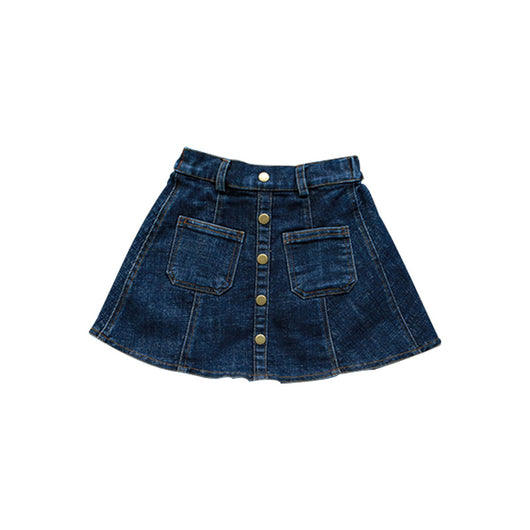 Falda Vaquera Blanca Estilo Western Corte A para Niñas - Image 3
