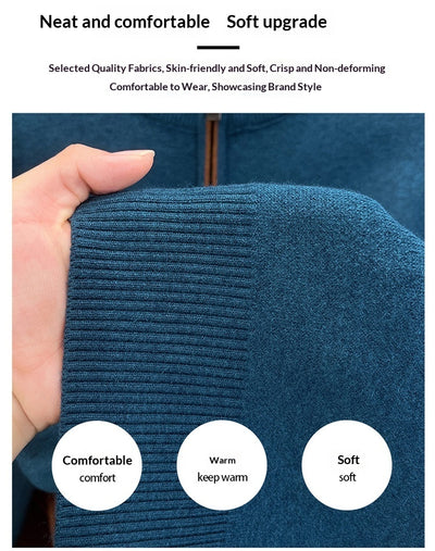 Suéter de Cuello Alto Grueso para Hombre - Lana Cálida Invierno Casual - Image 13