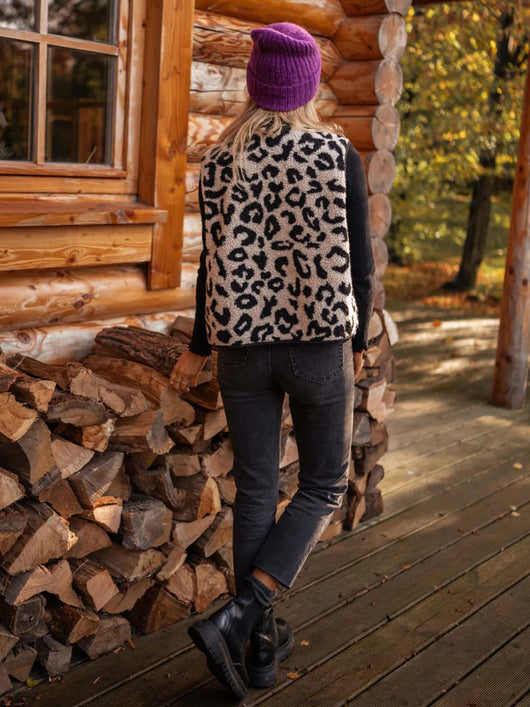 Chaleco de Pelo de Leopardo Elegante para Mujer - Image 9