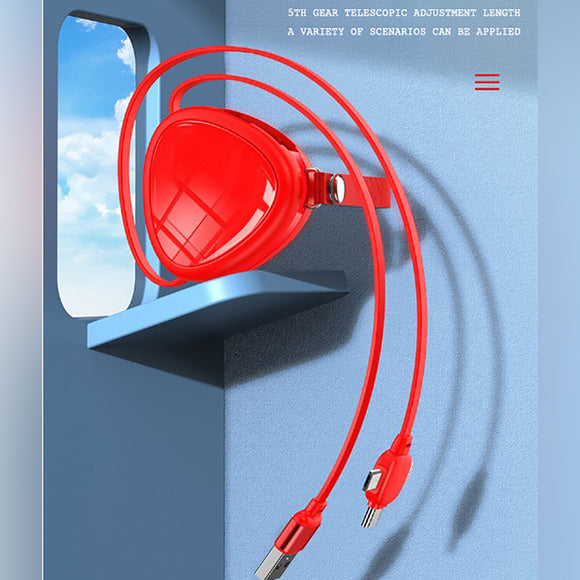 Cable de Carga Rápida 3 en 1 Extensible - Cargador Universal Multidispositivo