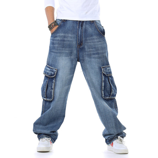 Jeans Ancho de Moda con Múltiples Bolsillos - Image 8