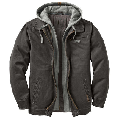 Chaqueta Denim Gris Oscuro con Efecto Dos Piezas - Image 5