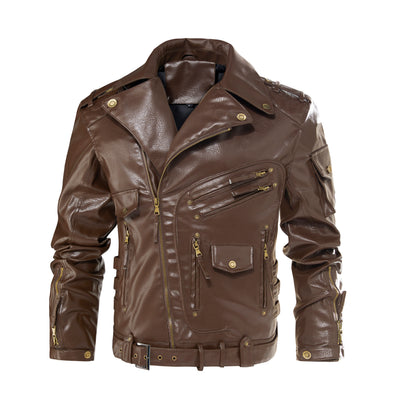 Chaqueta de Cuero Punk para Motociclista - Estilo Rebelde en Piel PU - Image 9