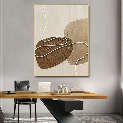 Cuadro Abstracto Moderno Texturizado con Técnica de Espátula - Pintura al Óleo sobre Lienzo - Image 2
