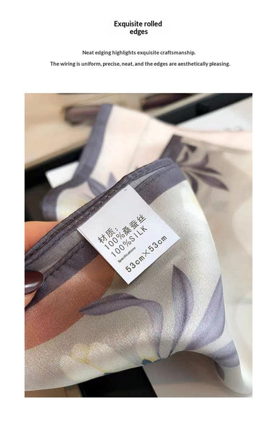 Pañuelo de Seda Beige Cuadrado para Mujer - Versátil y Fácil de Combinar - Image 63