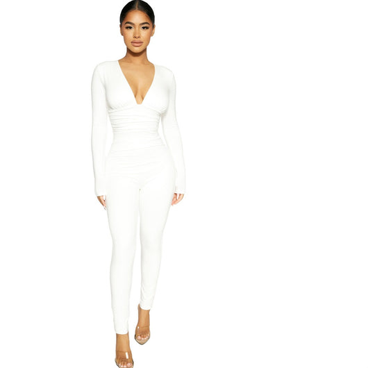 Body Shaper de Cuello V Manga Larga Elástico para Mujer - Image 7