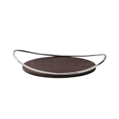 Bandeja Espejo de Acero Inoxidable y Madera para Sala de Estar - Image 5