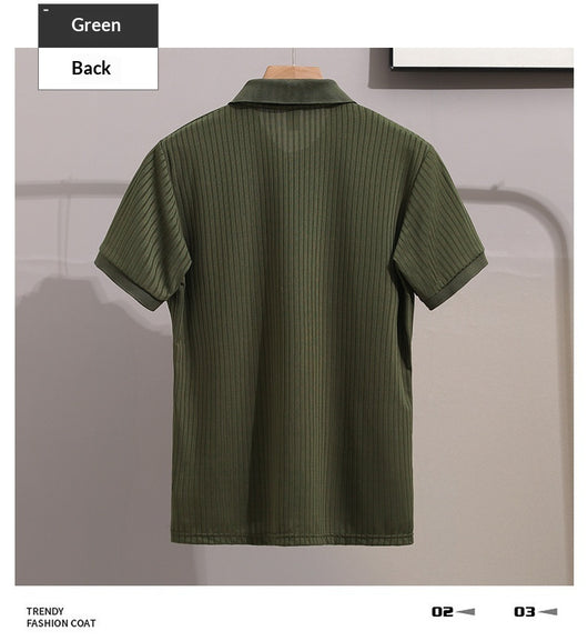 Camisa Ejecutiva Slim Fit de Manga Corta con Cuello Solapa - Image 25