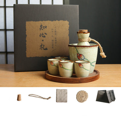 Set Calentador de Sake Retro Japonés con Tazas de Cerámica - Image 44