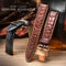 Correa de Reloj de Piel de Cocodrilo para Hombre y Mujer - Compatible con Mérdo