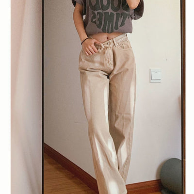 Pantalones Rectos Anchos de Cintura Alta y Corte Slim - Image 3
