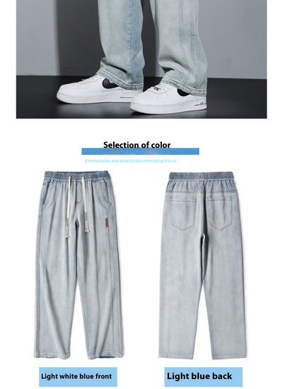 Pantalones Vaqueros Rectos Anchos para Hombre - Comodidad y Estilo Casual - Image 29