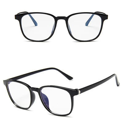 Vintage tortoiseshell anti-blue light flat glasses with a full-frame design, suitable for unisex wear. - Image 15