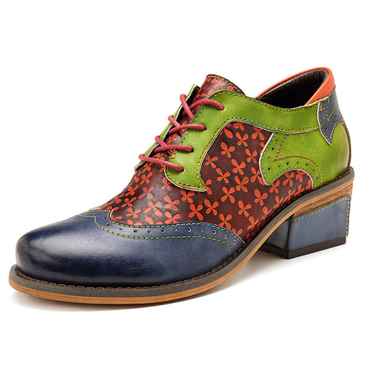 Zapato Casual Universitario Retro con Costura Étnica - Image 5