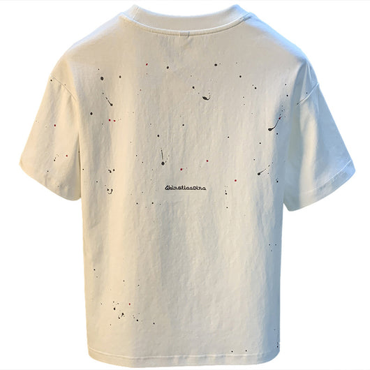 Playera Hombre Estampado Tinta Splash Manga Corta - Image 5
