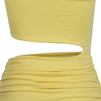Vestido Asimétrico Plisado con Detalle de Bolsa en la Cadera - Image 32