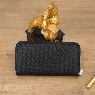 Cartera de Cuero para Hombre con Patrón Tejido - Image 19