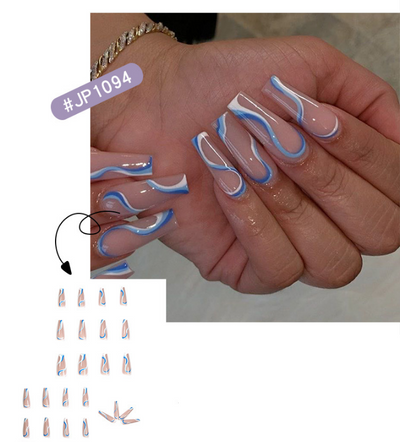 Uñas Decorativas con Cristales Brillantes para Mujer - Image 13