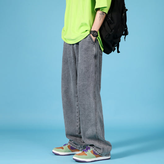Pantalones Cargo Denim Holgados para Hombre con Cierre Hip Hop - Image 6