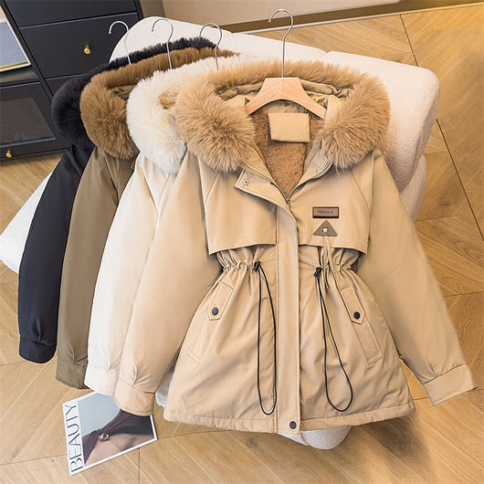Abrigo Acolchado de Terciopelo Suelto Estilo Coreano para Mujer - Image 18