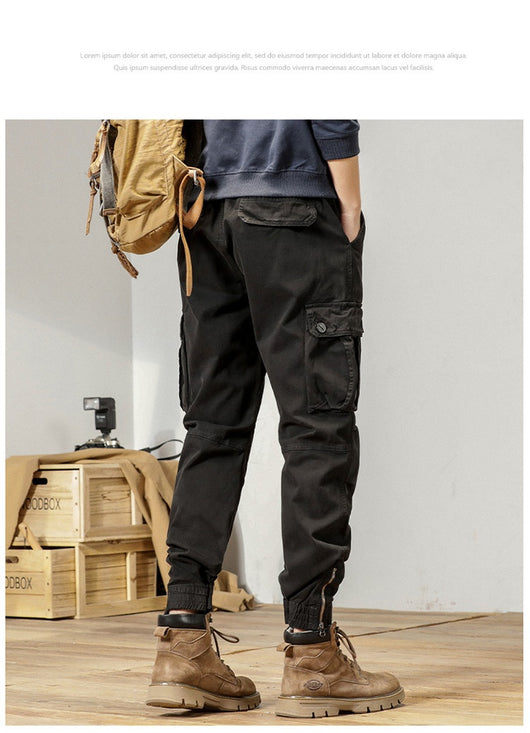 Overol Suelto Retro con Ajuste en Tobillo - Estilo Casual Versátil - Image 19