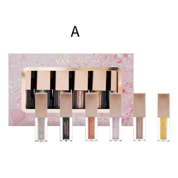 Paleta de Sombras Nacaradas con Diamantes Brillantes