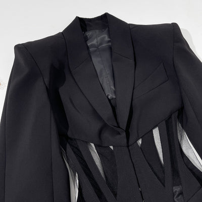 Blazer Ejecutivo con Cintura Ajustable de Malla - Image 14