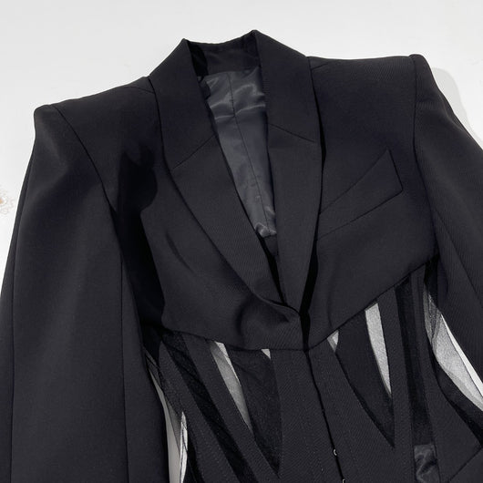 Blazer Ejecutivo con Cintura Ajustable de Malla - Image 14