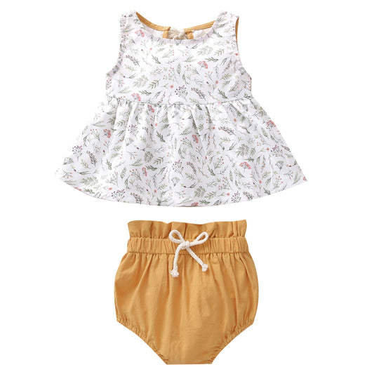 Chaleco Infantil Estampado Cuello Redondo sin Mangas