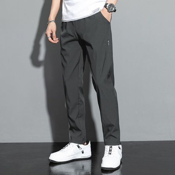 Calça Casual Masculina de Seda Gelo Respirável de Secagem Rápida