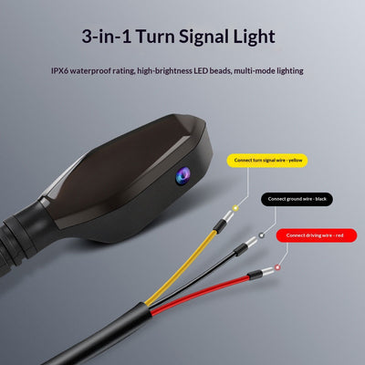 Luz Trasera LED Multicolor 12V para Motocicletas - Proyector de Alta Luminosidad con Señales de Giro - Image 3