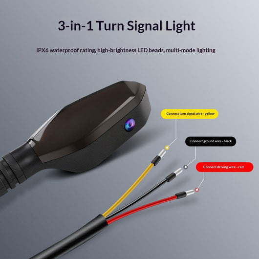 Luz Trasera LED Multicolor 12V para Motocicletas - Proyector de Alta Luminosidad con Señales de Giro - Image 3