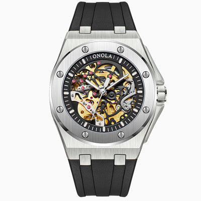Reloj Automático para Hombre con Correa de Silicona Resistente al Agua - Image 9