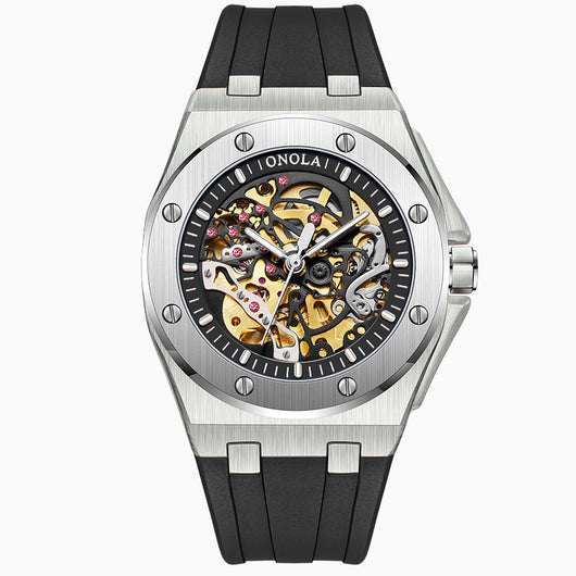 Reloj Automático para Hombre con Correa de Silicona Resistente al Agua - Image 9