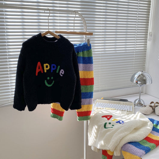 Pijama Infantil Arcoíris con Letras para Niños y Niñas - Image 3