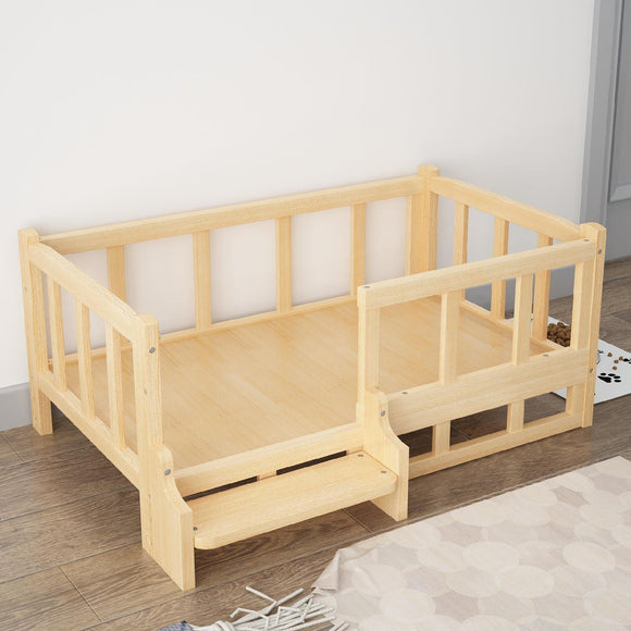 Cama de Madera para Perros - Diseño Veraniego Elevado