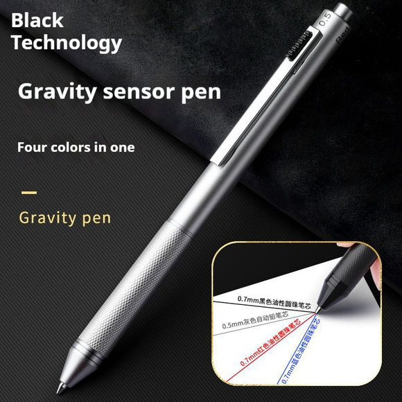 Bolígrafo de Precisión 4 Colores con Tecnología de Inducción por Gravedad