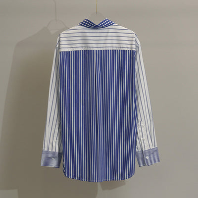 Blusa Suelta de Patchwork para Mujer - Diseño Trendy y Versátil - Image 5