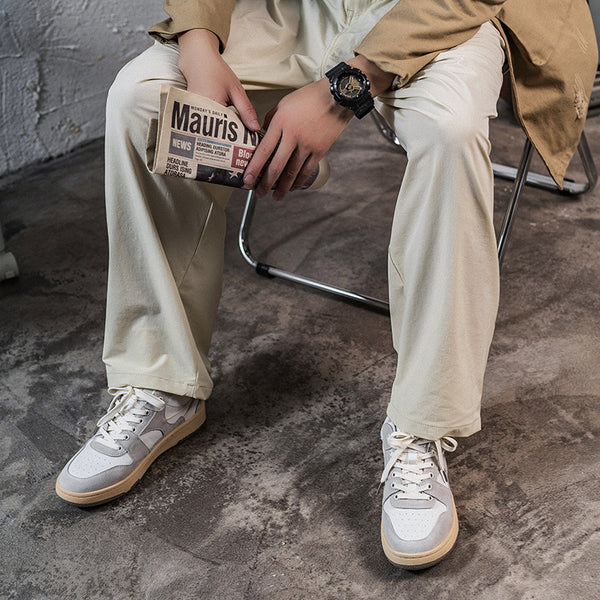 Zapatos Casuales de Cuero Blanco para Pareja - Marca Nicho Trendy
