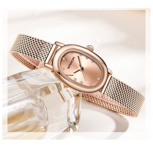 Reloj de Cuarzo para Mujer con Correa de Cuero y Acero Inoxidable Resistente al Agua - Image 21